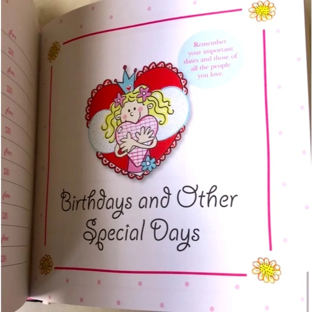 Vintage Y2K Princess Diary Address Book Journal Set White Pink Kids Stationery